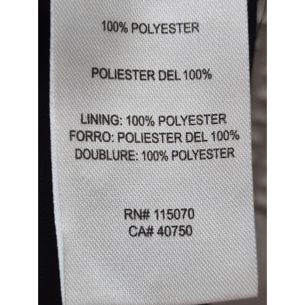 Nina Leonard Dress Women Size M Black Sleeveless Crew Neck Ruffle Lined Tie 7346 - Picture 3 of 7